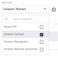 AIP Type Selection drop-down.